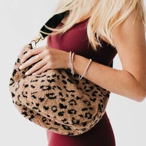 Shirley Sherpa Leopard Print Crossbody Bag